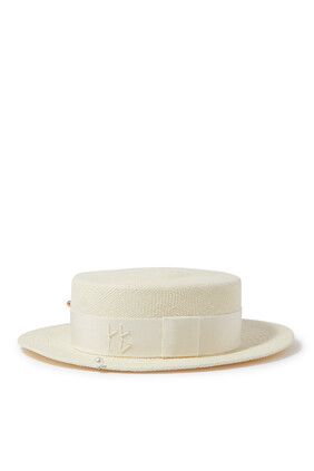 قبعة بوتر قش بحزام سلسلة مزدوج